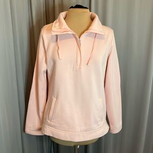 Croft & Borrow Women's Quarter Zip Pullover Pink